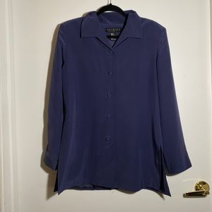 Patrick collection navy blue skirt suit size 12